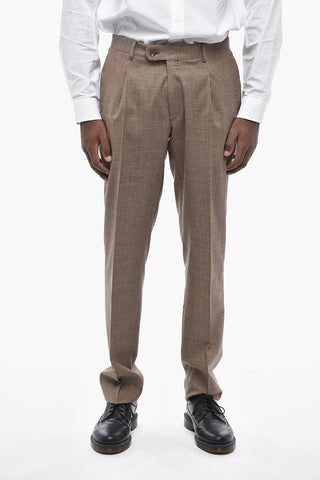 CC COLLECTION Silk-Linen Blend Suit with Flap Pockets