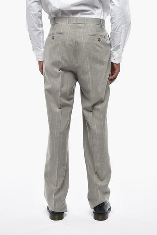 CC COLLECTION Pinstriped Cotton-Blend Suit
