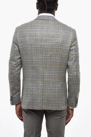 District Check Silk-Blend Semi-Lined Blazer GATE