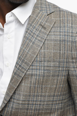 Blazer Semifoderato GATE in Misto Seta District Check