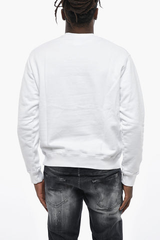 ICON Cotton Crewneck Sweatshirt with Logo Print