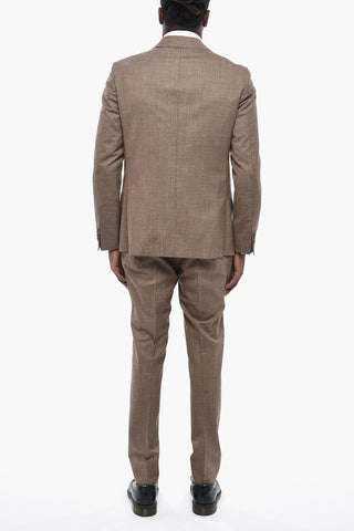 CC COLLECTION Silk-Blend Suit with Flap Pockets