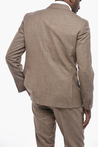 CC COLLECTION Silk-Blend Suit with Flap Pockets