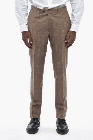 CC COLLECTION Silk-Blend Suit with Flap Pockets