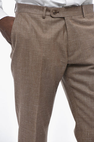 CC COLLECTION Silk-Blend Suit with Flap Pockets