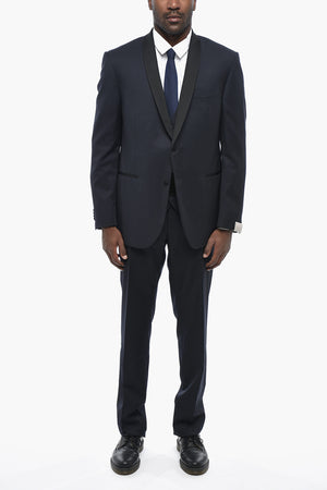 Satin Three-Piece Suit CERIMONIA ACADEMY with Shawl Lapel