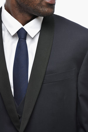 Satin Three-Piece Suit CERIMONIA ACADEMY with Shawl Lapel