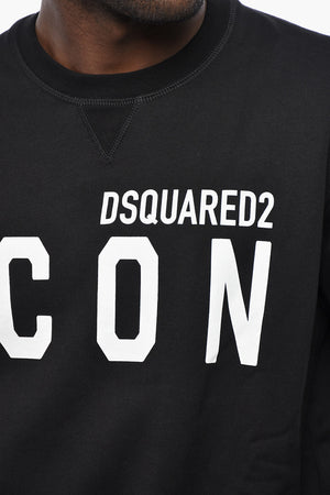 ICON Cotton Fleece Crewneck Sweatshirt with Contrast Print