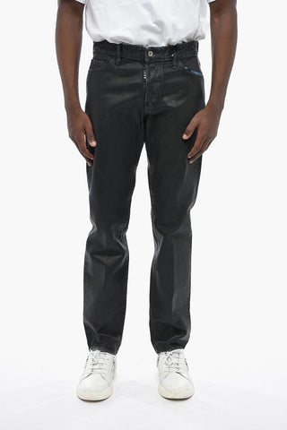 ICON Jeans Regular Fit in Cotone Spalmato 17cm