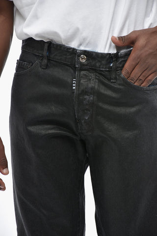 ICON Jeans Regular Fit in Cotone Spalmato 17cm