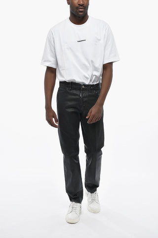 ICON Jeans Regular Fit in Cotone Spalmato 17cm