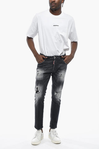 Dark Acid-Wash Effect Jeans 16cm