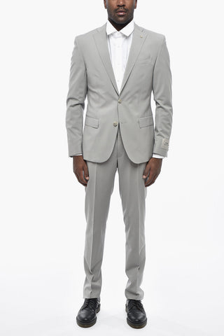 CC COLLECTION Stretch-Wool Suit with Classic Lapel