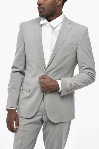 CC COLLECTION Stretch-Wool Suit with Classic Lapel