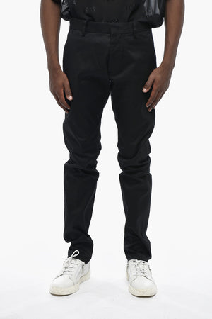 Stretch Cotton Pants COOL GUY With Concealed Button Closure