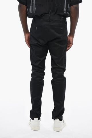 Stretch Cotton Pants COOL GUY With Concealed Button Closure
