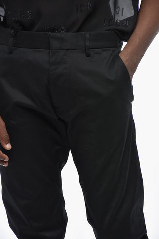 Stretch Cotton Pants COOL GUY With Concealed Button Closure