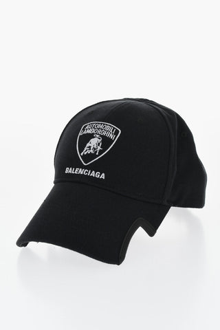 BALENCIAGA X LAMBORGHINI 자수 로고 베이스볼 캡