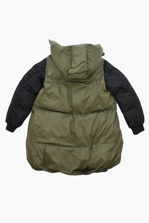 MM6 Two-Tone Padded Jacket with Removable Hood