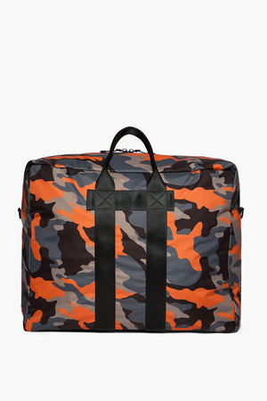 Nylon Duffle Bag with Camouflage Print