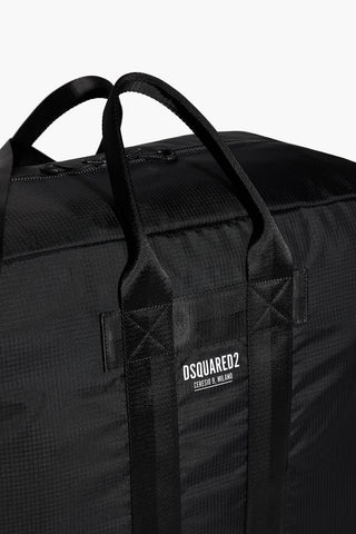 Maxi Borsone da Viaggio in Nylon a Quadri Ripstop