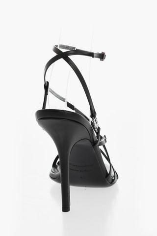 ICON Leather Ankle-Strap Sandals, 10 mm Heel
