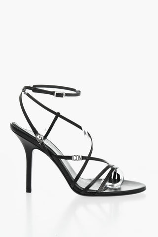 ICON Leather Ankle-Strap Sandals, 10 mm Heel