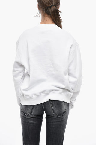 ICON Cotton Fleece Crewneck With Contrasting Logo
