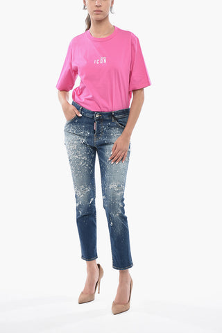 Jeans COOL GIRL mit geradem Bein Vintage-Effekt 14 cm