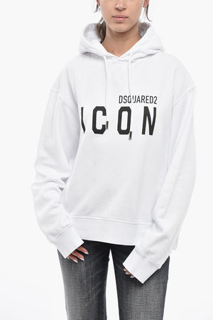 Brushed Cotton Hoodie With Contrasting Logo