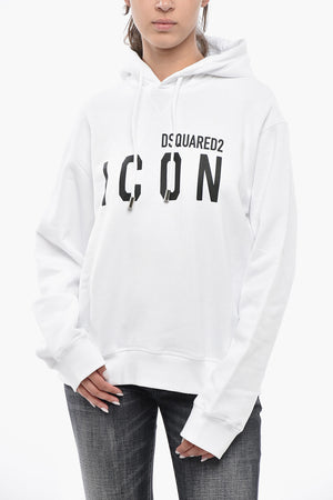 ICON Cotton Fleece Hoodie With Contrasting Print
