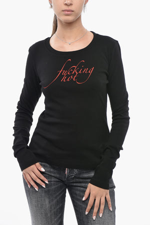 Long-Sleeve Crewneck T-Shirt MINI FIT with Contrasting Print