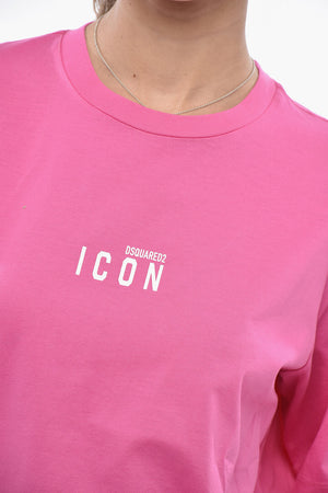 ICON Crew-Neck T-Shirt EASY FIT Cotton Jersey Solid-Color