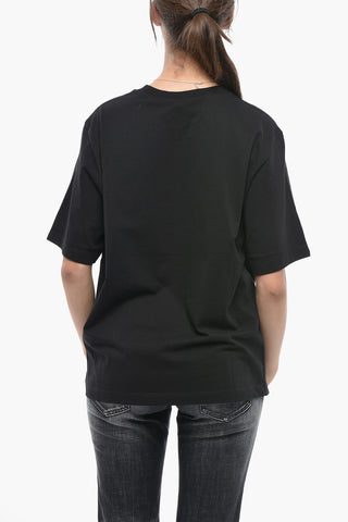 ICON Crew-Neck T-Shirt EASY Solid-Color with Printed Logo