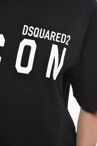 ICON Crew-Neck T-Shirt EASY Solid-Color with Printed Logo