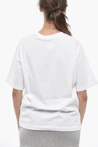 Crew neck T-shirt EASY FIT in Solid Color with Printed Logo