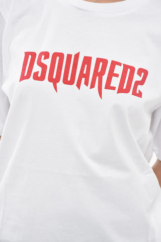 Crew neck T-shirt EASY FIT in Solid Color with Printed Logo