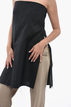 Cotton-Blend Tube Top CHIARRA With Side Slits