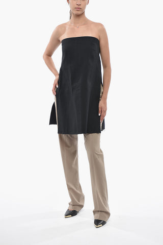 Cotton-Blend Tube Top CHIARRA With Side Slits