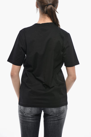 ICON Crew-Neck T-Shirt RENNY FIT Solid-Color with Printed Logo