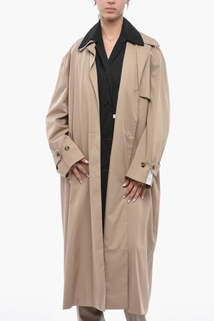 Double-Fabric Trench Coat With Removable Detail