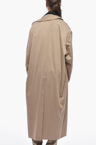 Double-Fabric Trench Coat With Removable Detail