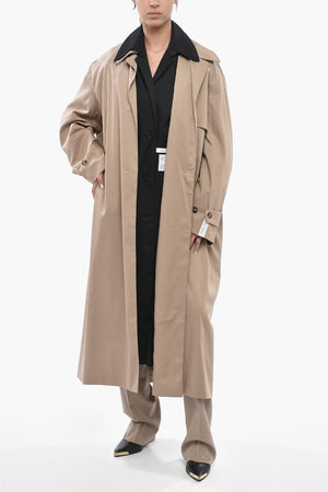 Double-Fabric Trench Coat With Removable Detail