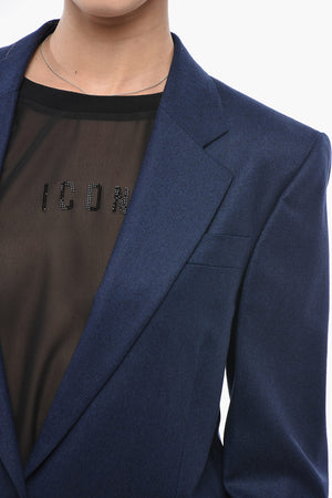 Jacke Aus Wollflanell Mit Pattentaschen