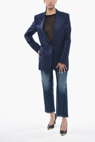 Wool Flannel Jacket With Flap Pockets