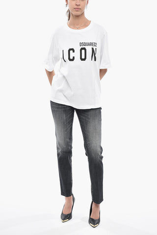 ICON Crew-Neck T-Shirt RENNY FIT Pure Cotton with Printed Logo
