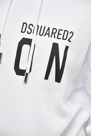 ICON Solid-Color Hoodie PIPERITA FIT With Contrasting Print