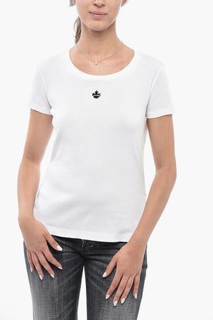 Crewneck LONG MINI FIT T-Shirt in solid color with contrast detail