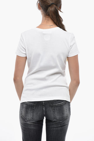 라운드넥 T-Shirt LONG MINI FIT 단색 배색 디테일