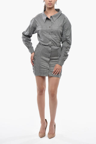 Wool Shirt Dress WREN With Long Sleeves